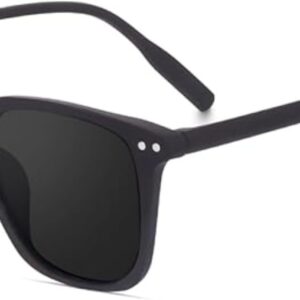 ROADWAY UV Protection Rectangular Sunglasses (Free Size) (For Men & Women, Black)